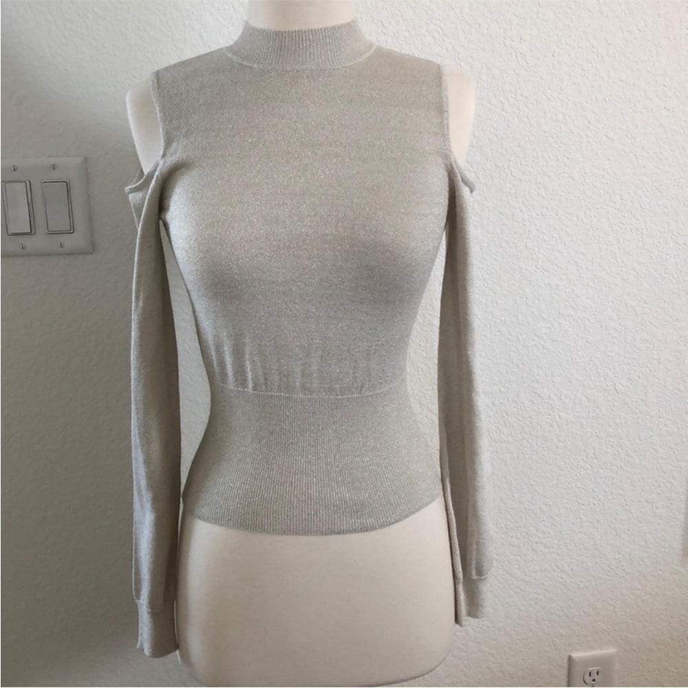 Bebe Cold Ahoulder Sweater Top